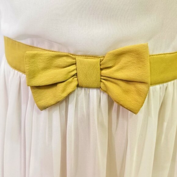 A'reve By Anthropologie Cream & Chartreuse Multicolor Sleeveless Dress,Large,NWT - Picture 7 of 16